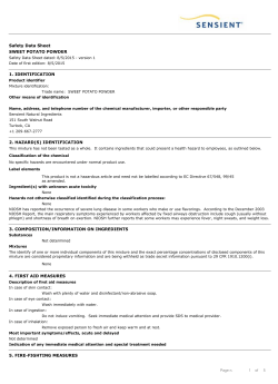 Sweet Potato Powder - Sensient Natural Ingredients