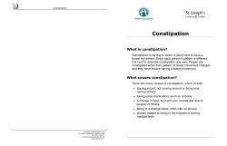 Constipation - St. Joseph`s Healthcare Hamilton