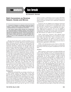 Roth Conversions as Revenue Raisers: Smoke and Mirrors