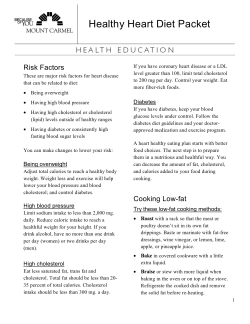 Healthy Heart Diet Packet