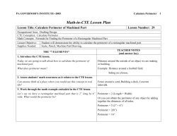 Calculate Perimeter of Machined Part