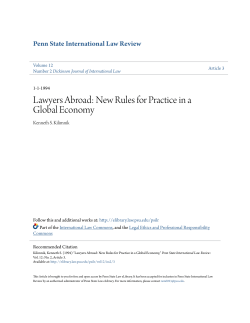 Lawyers Abroad: New Rules for Practice in a Global Economy