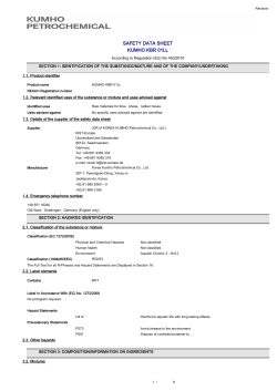 SAFETY DATA SHEET KUMHO KBR 01LL
