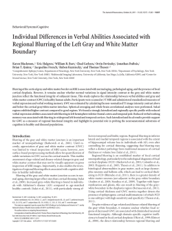 Individual Differences in Verbal Abilities Associated with Regional
