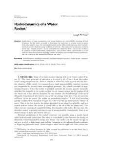Hydrodynamics of a Water Rocket - SIAM Journals Online