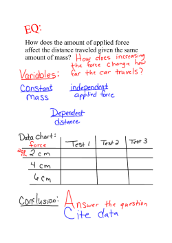 How does the amount of applied force affect the distance traveled