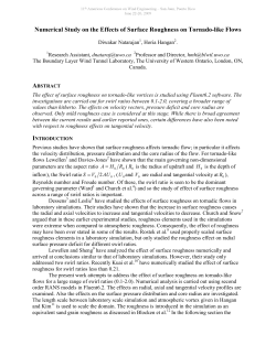 Numerical Study on the Effects of Surface Roughness on Tornado