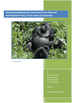 Integrating biodiversity conservation into national