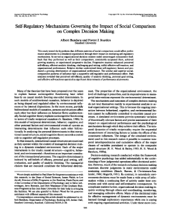 Self-Regulatory Mechanisms Governing the Impact of Social