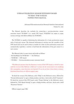 Gyro/ Acceleration sensor board VS