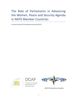 Joint DCAF Study - NATO Parliamentary Assembly