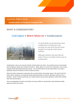 Cold object + Warm Moist air = Condensation