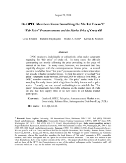 Do OPEC Members Know Something the Market Doesn`t?