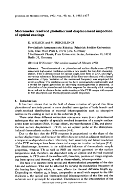 Micrometer resolved photothermal displacement inspection of