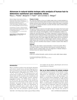 Advances in natural stable isotope ratio analysis of human hair to