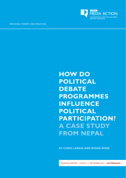 HOW DO POLITICAL DEBATE PROGRAMMES INFLUENCE