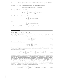 7.16 Discrete Fourier Transform
