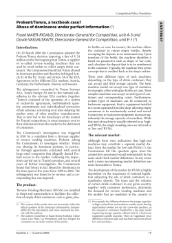 Prokent/Tomra, a textbook case? Abuse of dominance under perfect