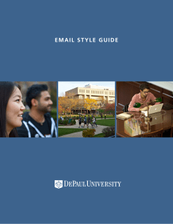 email style guide - DePaul University Resources