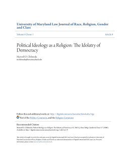 Political Ideology as a Religion: The Idolatry of Democracy