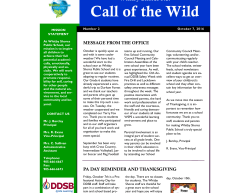 Call of the Wild - Durham District School Board