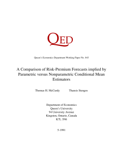 A Comparison of Risk-Premium Forecasts implied by Parametric