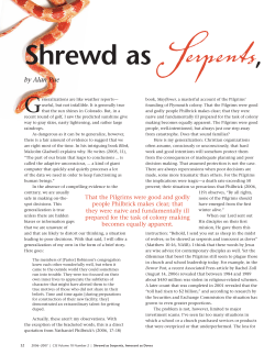 Shrewd as Serpents, Innocent as - Association of Christian Schools