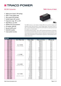 DC/DC Converter TMR 6 Series 6 Watt