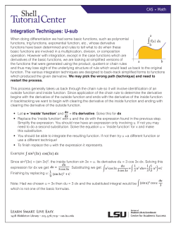Integration Techniques: U-sub