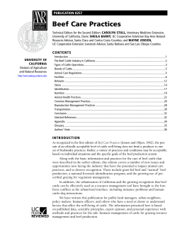 Beef Care Practices - ANR Catalog