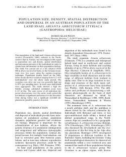 Population size, density, spatial distribution and dispersal in an