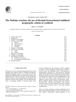 The Nicholas reaction: the use of dicobalt