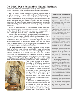 Got Mice? Don`t Poison their Natural Predators