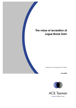The value of recreation at Logue Brook Dam
