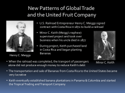 New Patterns of Global Trade and the United Fruit Company