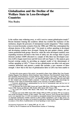 Globalization and Decline of the Welfare State in Less Developed