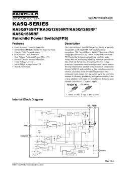KA5Q-Series Fairchild Power Switch (FPStm)