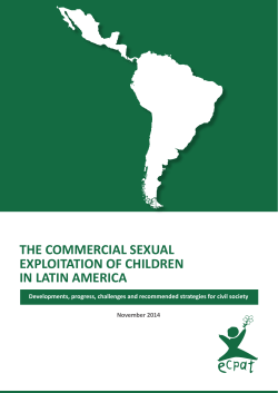 the commercial sexual exploitation of children in latin america