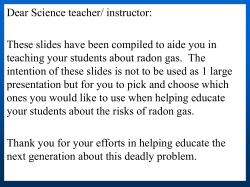 Radon Powerpoint for teachers