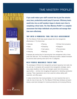 Time Mastery Profile&reg; （PDF／207KB）