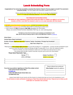 Lunch Scheduling Form