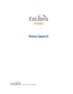 Primo Search - Ex Libris Group