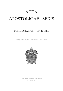 acta apostolicae sedis