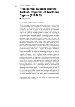 Presidential System and the Turkish Republic of