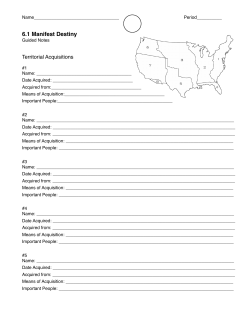 6.1 Manifest Destiny