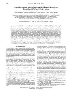 Fractal Analysis Methods for Solid Alkane
