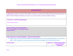 School Improvement Plan - John Weldon Elementary