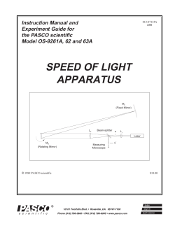 speed of light apparatus - Information Services and Technology