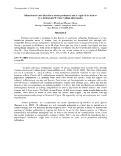 Pollination does not affect floral nectar production, and