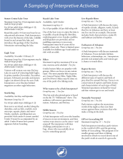 A Sampling of Interpretive Activities